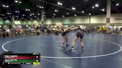 120 lbs Round 5 (6 Team) - Toby Goertz, STL Green vs Graylee Fox, Montana