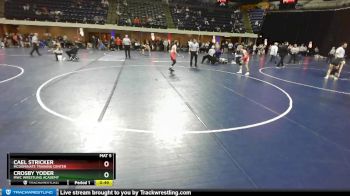 95 lbs Cons. Round 5 - Cael Stricker, McDominate Training Center vs Crosby Yoder, MWC Wrestling Academy