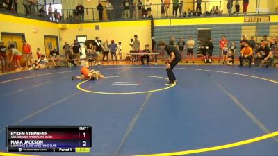 51-55 lbs Round 3 - Nara Jackson, Lawrence Elite Wrestling Club vs Ryken Stephens, Abilene Kids Wrestling Club