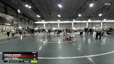 59 lbs Quarterfinal - Bridger Jennison, St. Maries Wrestling Club vs Caesyn Sewell, Grangeville Youth Wrestling