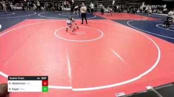 54 lbs Quarterfinal - Rosin Weeldreyer, LSRV Mat Rats vs Blake Rager, Sheridan WC