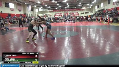 115 lbs Round 3 - Cash Kelly, Bison Wrestling Club vs Legion Isbell, JARO