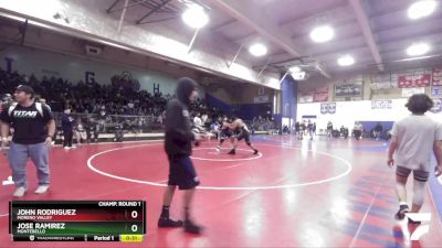 285 lbs Cons. Round 2 - John Rodriguez, Moreno Valley vs Jose Ramirez, Montebello