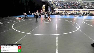 Girls 7th - 8th grade - 107 Cons. Round 1 - Erica Richers, Iowa vs Scarlett Reiter, Immortal Athletics WC