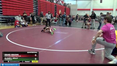 45 lbs Quarterfinal - Russell Kelly, Stronghold vs Drake Grooms, River Rats Wrestling Club