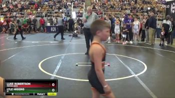 56 lbs Champ. Round 1 - Lyle Higgins, AI vs Luke Robertson, Medina Bees