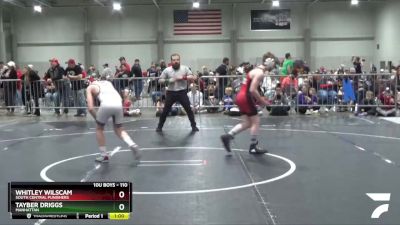 110 lbs Semifinal - Whitley Wilscam, South Central Punishers vs Tayber Driggs, Manhattan