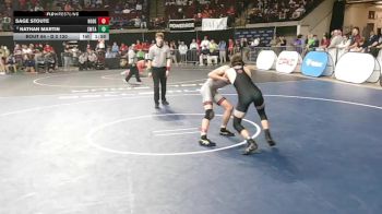D 2 120 lbs Champ. Round 2 - Sage Stoute, North DeSoto vs Nathan Martin, St. Michael The Archangel