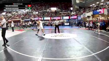AA - 118 lbs 5th Place Match - Kellen Downing, Flathead (Kalispell) vs Reveles McEwen, Butte