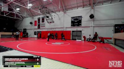 197 lbs Champ. Round 2 - Armando Sandoval, Cerritos College vs Abdurrahman Garner, Sacramento City College