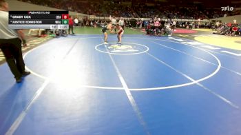 5A Boys 175 lbs Quarterfinal - Grady Cox, Lebanon Boys vs Justice Edmiston, West Albany Boys