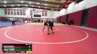 157 lbs Cons. Round 2 - Julio Garcia, Fresno City College vs Trent Forbes, Fresno City College