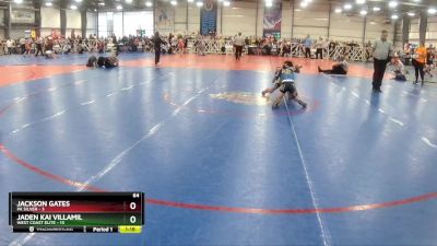 64 lbs Rd# 5- 3:45pm Friday Final Pool - Jaden Kai Villamil, West Coast Elite vs Jackson Gates, PA Silver