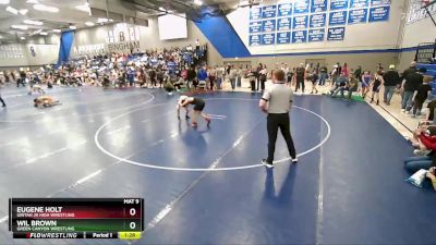 96 lbs Cons. Round 2 - Eugene Holt, Uintah Jr High Wrestling vs Wil Brown, Green Canyon Wrestling