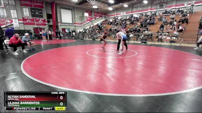 155 lbs Cons. Semi - Liliana Barrientos, Centennial vs Alyiah Sandoval, Santa Ana