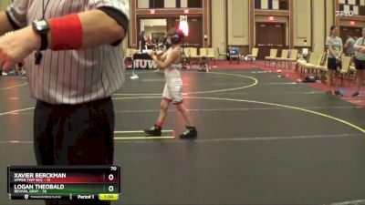 70 lbs Round 3 (4 Team) - Xavier Berckman, Upper Twp W/C vs Logan Theobald, Revival Gray