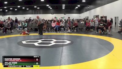 55 lbs Quarterfinals (8 Team) - Hunter Weimer, Legacy National Team vs Mylan Webb, Beast Mode