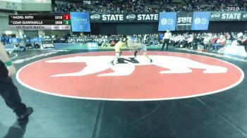 Boys 3A 126 lbs 1st Place Match - Haziel Soto, Capital vs Czar Quintanilla, University