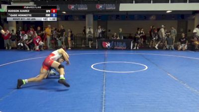 92 lbs Champ. Rd Of 16 - Hudson Juarez, Michigan Premier WC vs Gabe Honnette, Flat Earth Wrestling Club
