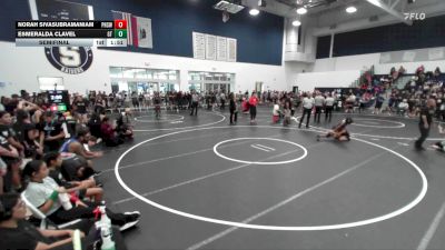 105 lbs Semifinal - Norah Sivasubramaniam, Portola High School Wrestling vs Esmeralda Clavel, Grand Terrace