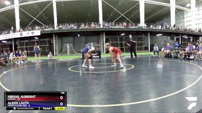 118 lbs Round 2 (8 Team) - Abigail Albright, Kansas vs Alexis Lauta, Pennsylvania Red