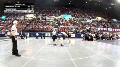 AA - 285 lbs 1st Place Match - Isaac Tolan, Great Falls / MSDB vs Christian Allies, Billings West