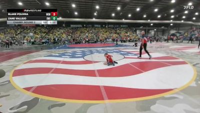 55 lbs Champ. Round 2 - Zane Vallejo, Sheridan Wrestling Club vs Blake Polivka, Watford City Wolves
