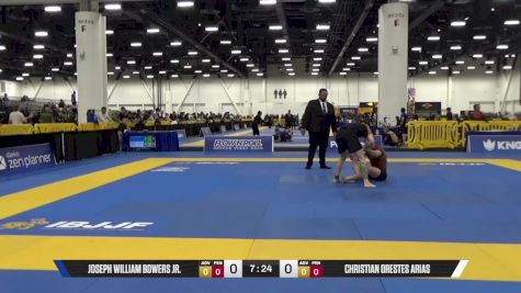 CHRISTIAN ORESTES ARIAS vs JOSEPH WILLIAM BOWERS JR. 2025 World IBJJF Jiu-Jitsu No-Gi Championship