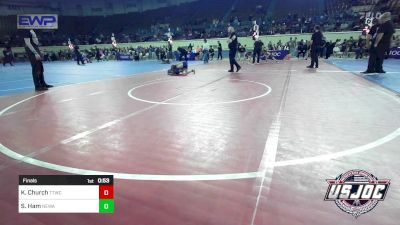 55 lbs Final - Kynslee Church, Team Tulsa Wrestling Club vs Samantha Ham, Nebraska Wrestling Academy