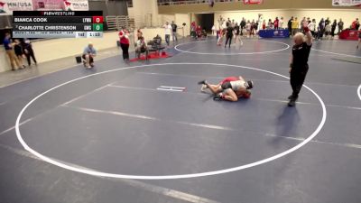 12U GIRLS - 126 lbs Semis - Bianca Cook, Lakeville Youth Wrestling Association vs Charlotte Christenson, Guerrilla Wrestling Club