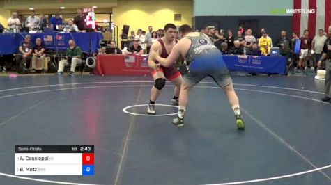 125 kg Semifinal - Anthony Cassioppi, ISI vs Brandon Metz, Bison Wrestling Club