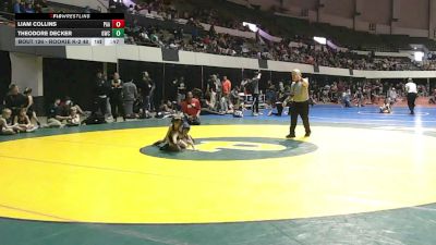Rookie K-2 48 Champ. Round 2 - Theodore Decker, Grizzly Wrestling Club vs Liam Collins, Poquoson Athletic Association
