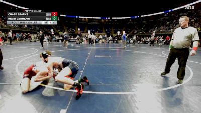 136 lbs Semifinal - Chase Sparks, Connellsville vs Kevin Gerheart, Pocono Mountain East
