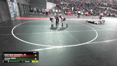 95 lbs Champ. Round 2 - Matthew Ramsdell Jr., Badger Youth Wrestling vs Ethan Berg, Bonduel