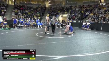 285 lbs Quarterfinal - Carter Drake-Metzger, Wilton vs Tyler Chasteen, Hinton