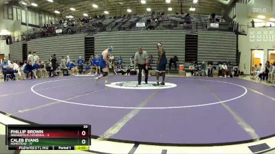 285 lbs Placement Matches (8 Team) - Caleb Evans, Homestead vs Phillip Brown, Indianapolis Cathedral