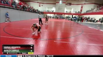 152 lbs Round 4 - Katelyn Carrillo, San Antonio Johnson (Girls) vs Hannah Hedgepeth, Lucas Lovejoy (Girls)