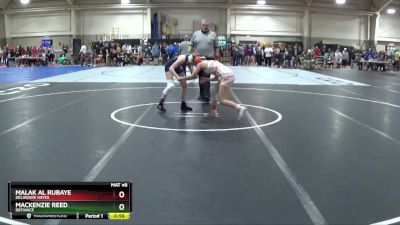 115 lbs Cons. Round 2 - Mackenzie Reed, Defiance vs Malak Al Rubaye, Delaware Hayes