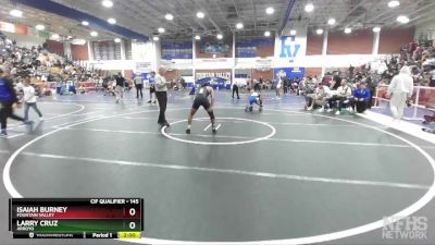 145 lbs Quarterfinal - Isaiah Burney, Fountain Valley vs Larry Cruz, Arroyo