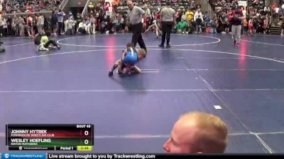 40-45 lbs Quarterfinal - Johnny Hytrek, Powerhouse Wrestling Club vs Wesley Hoefling, Hinton Mathawks