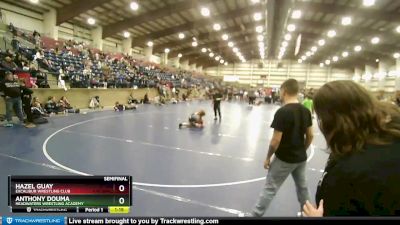 135 lbs Semifinal - Hazel Guay, Excalibur Wrestling Club vs Anthony Douma, Headwaters Wrestling Academy