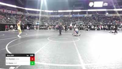 92 lbs Semifinal - Ryatt Rodden, Harrah Little League Wrestling vs Dylan Saba, Unaffiliated