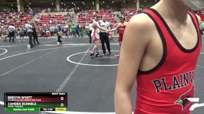 80 lbs Champ. Round 2 - Camden Runnels, Honey Badger vs Brevyn Wyatt, Plainville Kids Wrestling Club