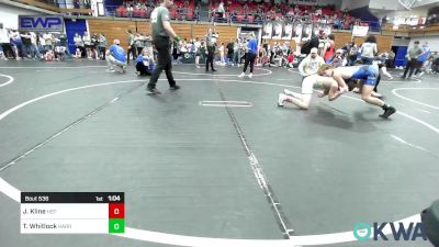 106 lbs Rr Rnd 2 - Jett Kline, HBT Grapplers vs Ty Whitlock, Harrah Little League Wrestling