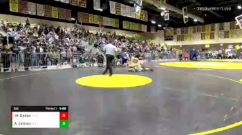 160 lbs Quarterfinal - Manuel Gaitan, Temecula Valley vs Adam Cintron, Murrieta Mesa