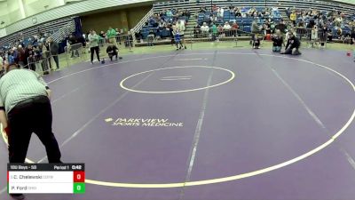 10U Boys - 59 lbs Cons. Round 2 - Patrick Ford, Ohio vs Chase Chelewski, Colorado Outlaws Youth Wrestling