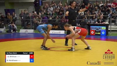 46kg 1st Place Match - Brynn Whitrow, Strathcona WC vs Bandeep Randhawa, Alberta Elite Women`s WC