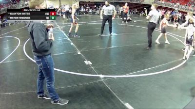 95 lbs Champ. Round 2 - Klayton Bates, CWO vs Ryker Wegner, Impact Wrestling Club