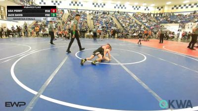 60 lbs Quarterfinal - Asa Perry, Wyandotte Youth Wrestling vs Jack Davis, Verdigris Youth Wrestling