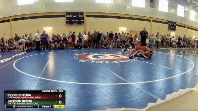 120 lbs Champ. Round 2 - Revin Dickman, Contenders Wrestling Academy vs Jackson Rising, The Fort Hammers Wrestling